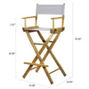 30'' Director's Chair Natural Frame-White Canvas - Casual Home