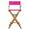 30'' Director's Chair Natural Frame-Magenta Canvas - Casual Home