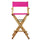 30'' Director's Chair Natural Frame-Magenta Canvas - Casual Home