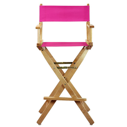 30'' Director's Chair Natural Frame-Magenta Canvas - Casual Home