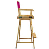 30'' Director's Chair Natural Frame-Magenta Canvas - Casual Home