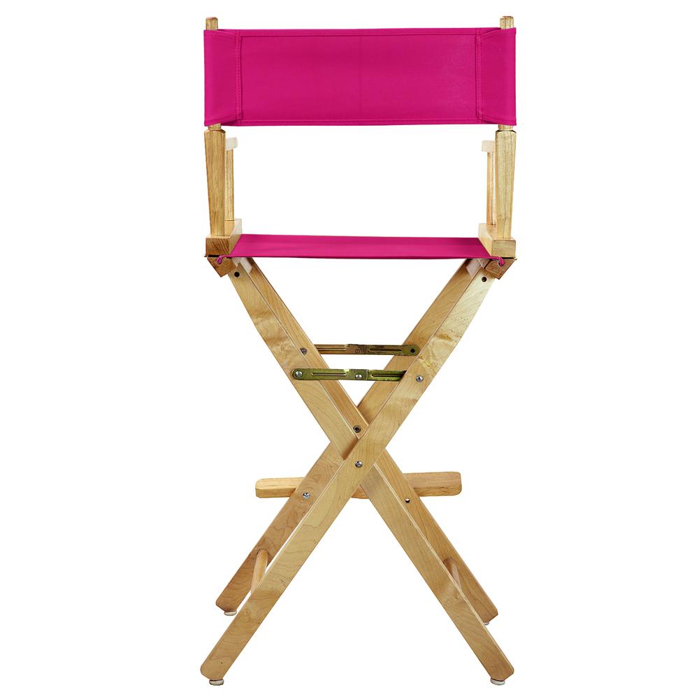 30'' Director's Chair Natural Frame-Magenta Canvas - Casual Home