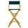 30'' Director's Chair Natural Frame-Hunter Green Canvas - Casual Home