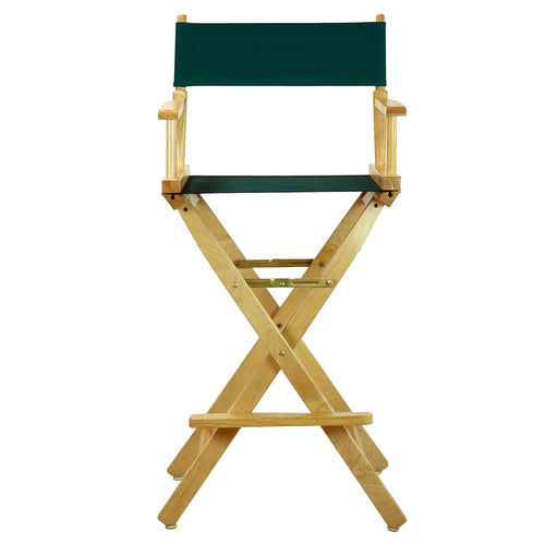 30'' Director's Chair Natural Frame-Hunter Green Canvas - Casual Home