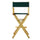 30'' Director's Chair Natural Frame-Hunter Green Canvas - Casual Home