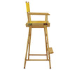 30'' Director's Chair Natural Frame-Gold Canvas - Casual Home