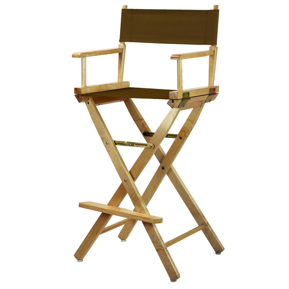 30'' Director's Chair Natural Frame-Brown Canvas - Casual Home