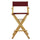 30'' Director's Chair Natural Frame-Burgundy Canvas - Casual Home