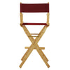 30'' Director's Chair Natural Frame-Burgundy Canvas - Casual Home