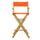 30'' Director's Chair Natural Frame-Tangerine Canvas - Casual Home