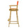 30'' Director's Chair Natural Frame-Tangerine Canvas - Casual Home