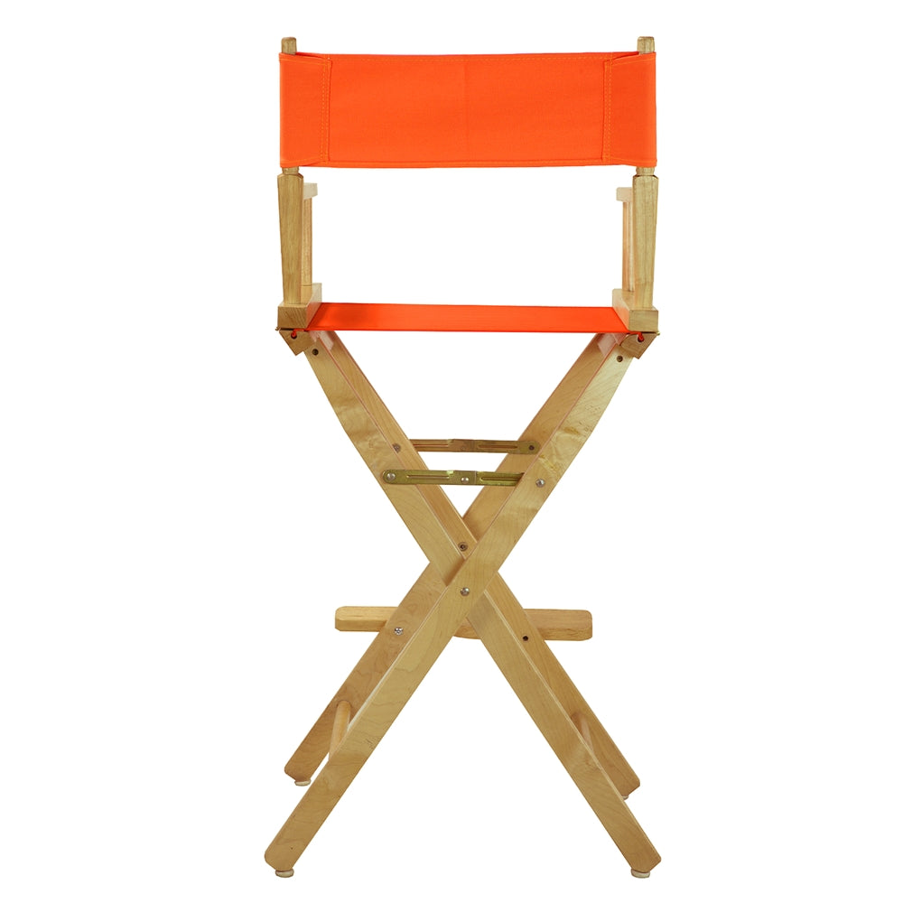30'' Director's Chair Natural Frame-Tangerine Canvas - Casual Home