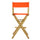30'' Director's Chair Natural Frame-Tangerine Canvas - Casual Home