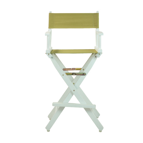 30'' Director's Chair White Frame-Olive Canvas - Casual Home