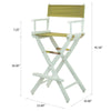 30'' Director's Chair White Frame-Olive Canvas - Casual Home