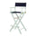 30'' Director's Chair White Frame-Navy Blue Canvas - Casual Home