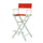 30'' Director's Chair White Frame-Red Canvas - Casual Home