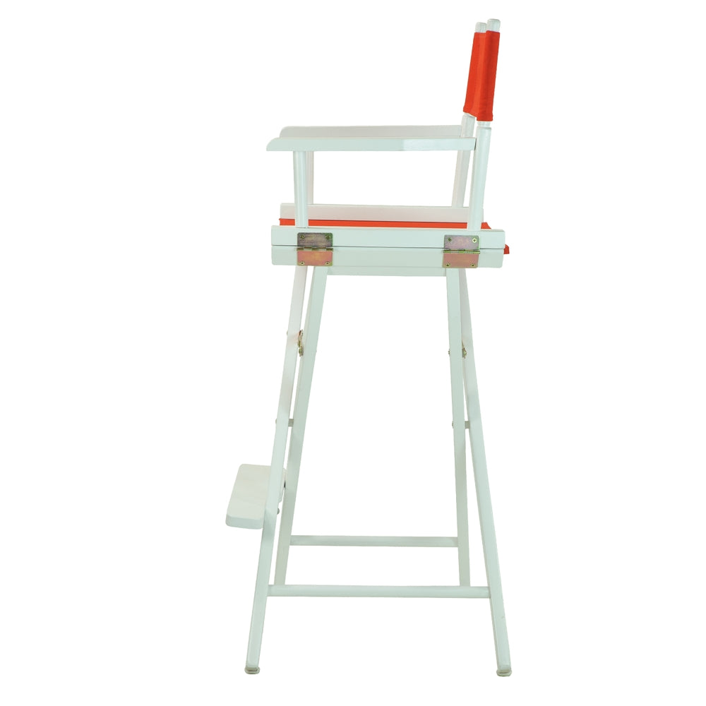 30'' Director's Chair White Frame-Red Canvas - Casual Home