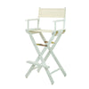 30'' Director's Chair White Frame-Natural/Wheat Canvas - Casual Home