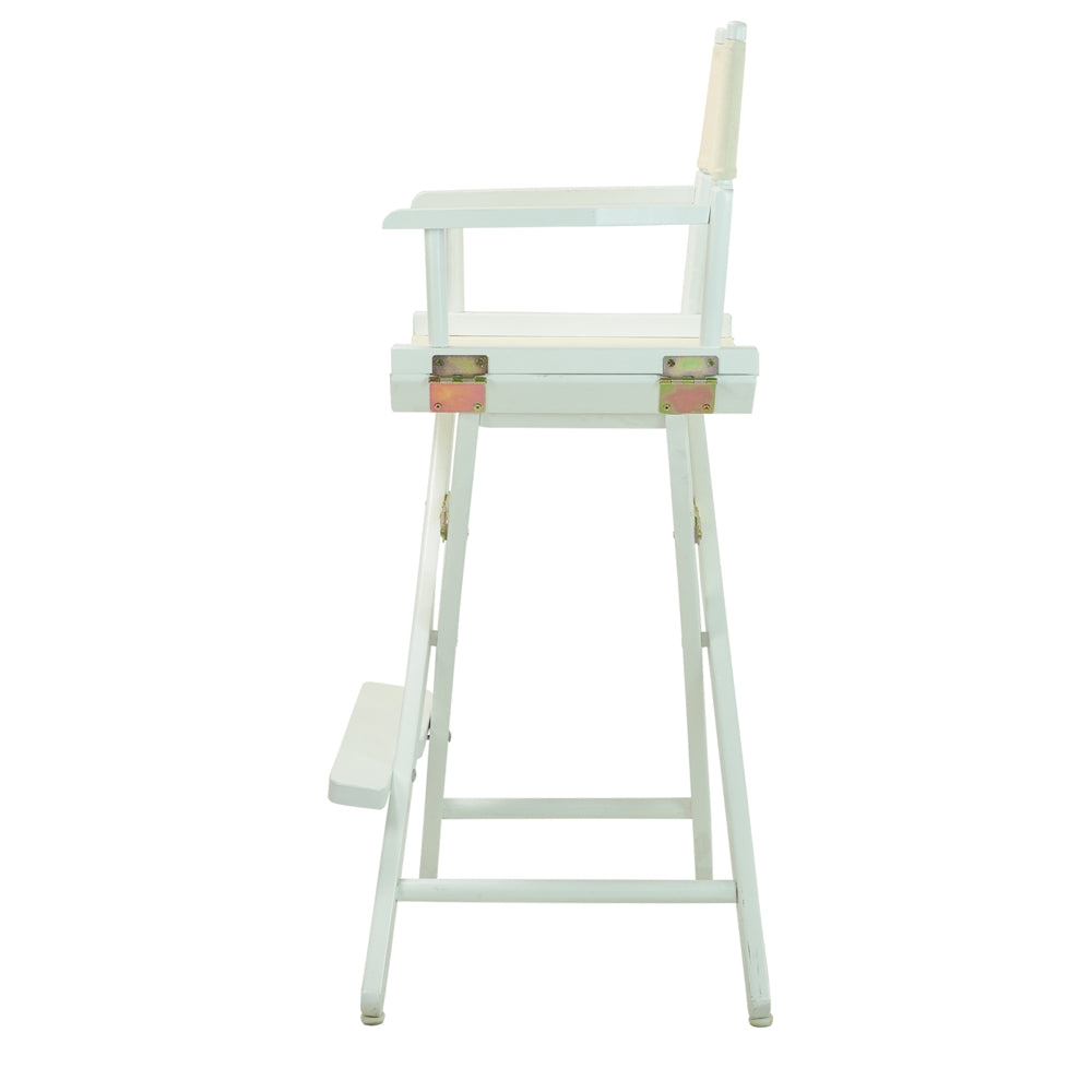 30'' Director's Chair White Frame-Natural/Wheat Canvas - Casual Home