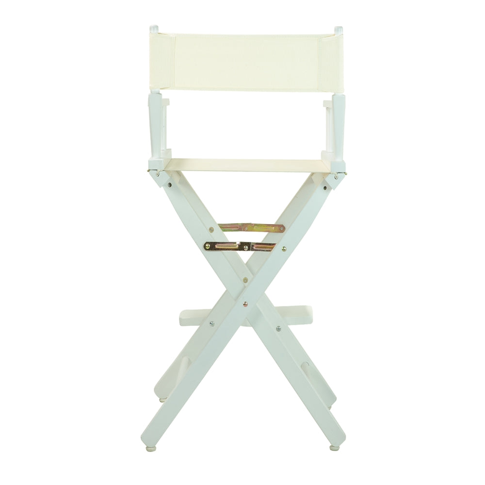 30'' Director's Chair White Frame-Natural/Wheat Canvas - Casual Home