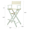 30'' Director's Chair White Frame-Natural/Wheat Canvas - Casual Home