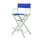 30'' Director's Chair White Frame-Royal Blue Canvas - Casual Home