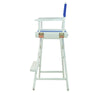 30'' Director's Chair White Frame-Royal Blue Canvas - Casual Home