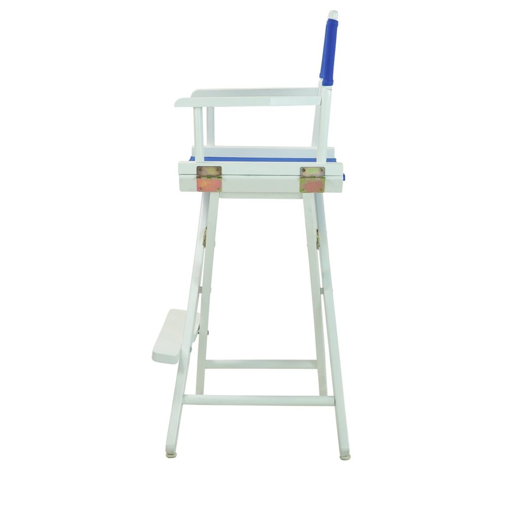 30'' Director's Chair White Frame-Royal Blue Canvas - Casual Home