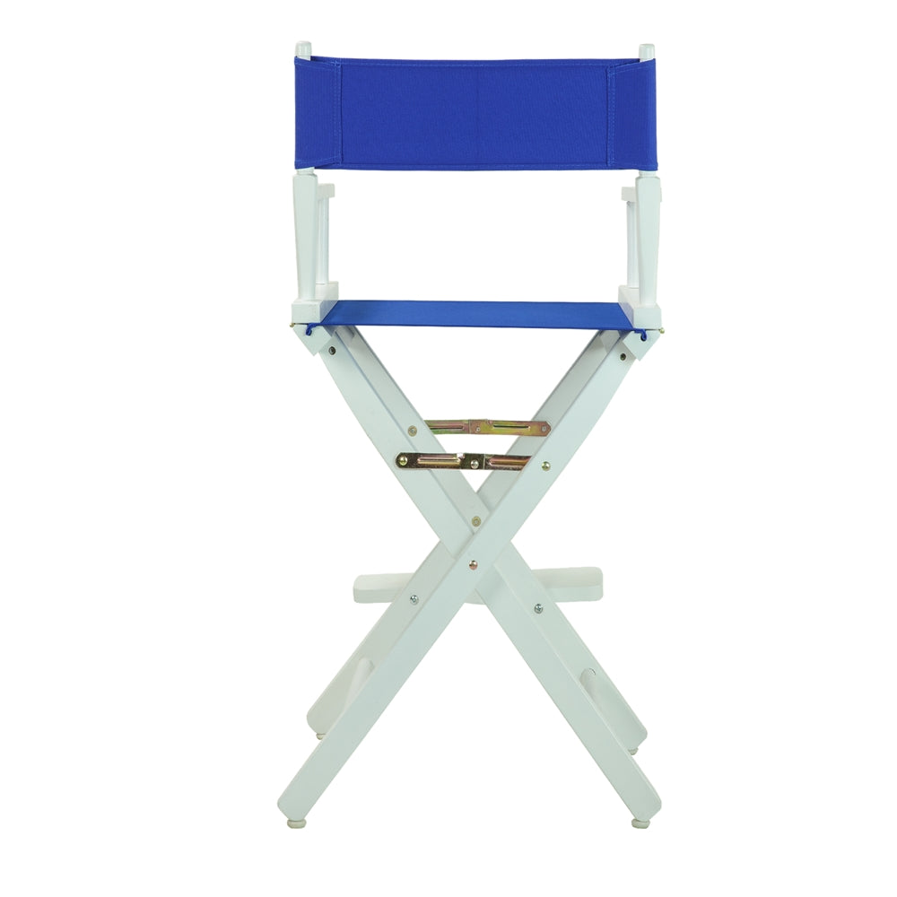 30'' Director's Chair White Frame-Royal Blue Canvas - Casual Home