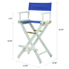 30'' Director's Chair White Frame-Royal Blue Canvas - Casual Home