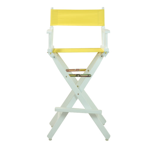 30'' Director's Chair White Frame-Yellow Canvas - Casual Home