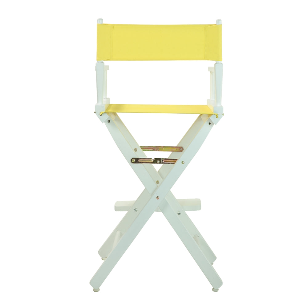 30'' Director's Chair White Frame-Yellow Canvas - Casual Home