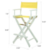 30'' Director's Chair White Frame-Yellow Canvas - Casual Home