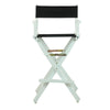 30'' Director's Chair White Frame-Black Canvas - Casual Home