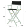 30'' Director's Chair White Frame-Black Canvas - Casual Home