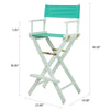30'' Director's Chair White Frame-Teal Canvas - Casual Home