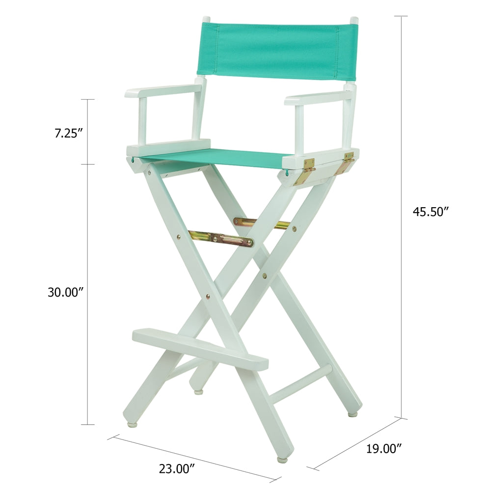 30'' Director's Chair White Frame-Teal Canvas - Casual Home