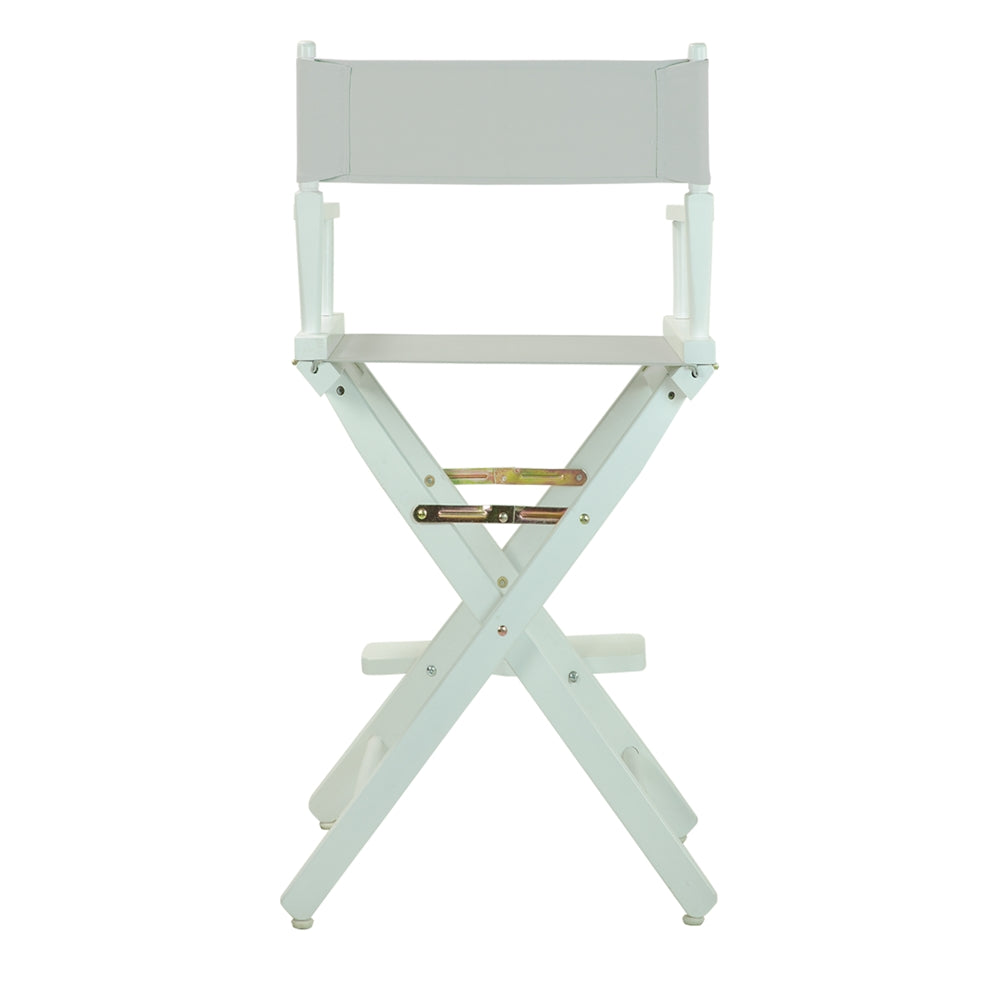 30'' Director's Chair White Frame-Gray Canvas - Casual Home