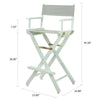 30'' Director's Chair White Frame-Gray Canvas - Casual Home