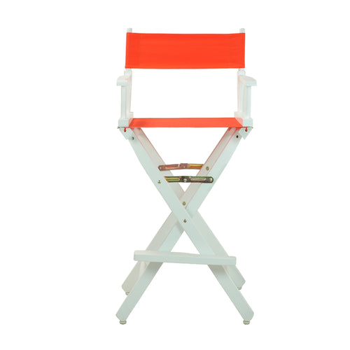 30'' Director's Chair White Frame-Orange Canvas - Casual Home