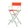 30'' Director's Chair White Frame-Orange Canvas - Casual Home