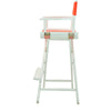 30'' Director's Chair White Frame-Orange Canvas - Casual Home