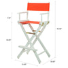 30'' Director's Chair White Frame-Orange Canvas - Casual Home