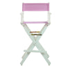 30'' Director's Chair White Frame-Pink Canvas - Casual Home