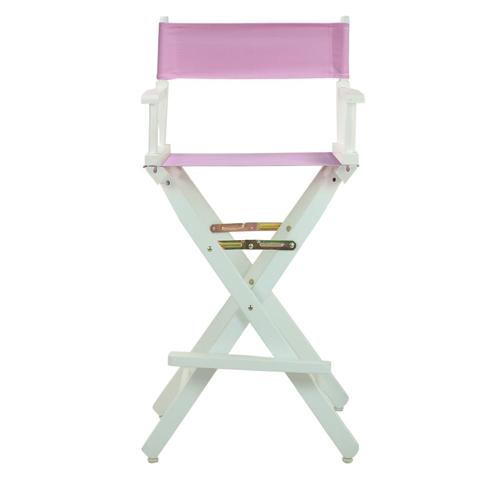 30'' Director's Chair White Frame-Pink Canvas - Casual Home