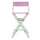 30'' Director's Chair White Frame-Pink Canvas - Casual Home