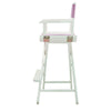30'' Director's Chair White Frame-Pink Canvas - Casual Home