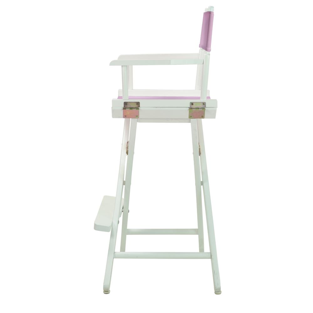 30'' Director's Chair White Frame-Pink Canvas - Casual Home
