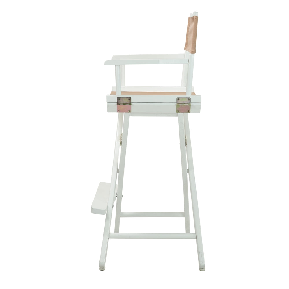 30'' Director's Chair White Frame-Tan Canvas - Casual Home